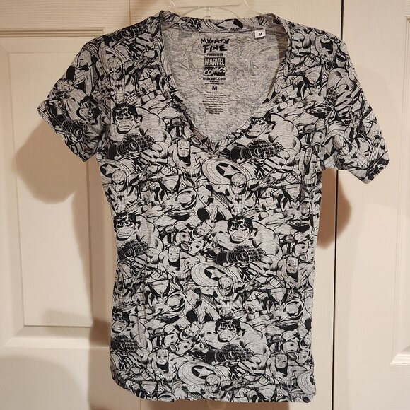 Marvel Comics V-Neck Short Sleeve Tee Shirt - Picture 3 of 8